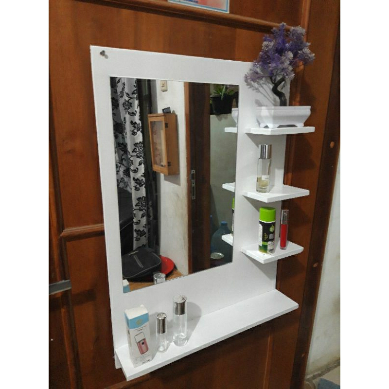 rak cermin kosmetik gantung minimalis