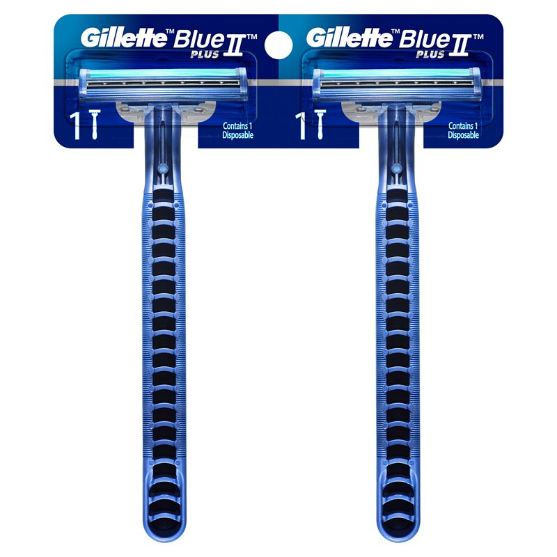 Kerokan jenggot kumis / alat cukur 2 mata pisau gillette blue 2 harga grosir