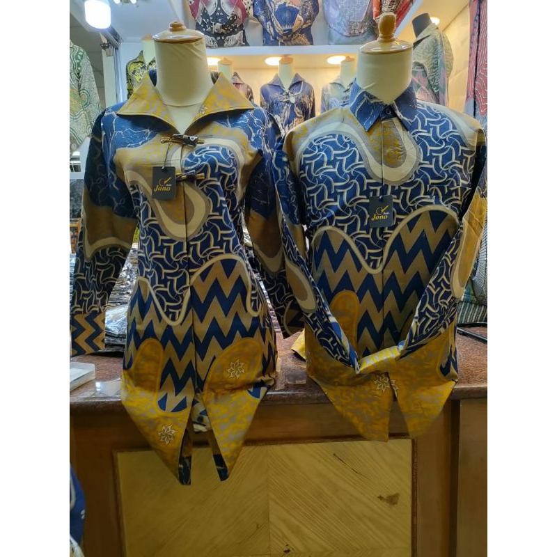 COUPLE KEMEJA TUNIK BATIK KATUN SOLO PREMIUM TANAH ABANG @batik_berkah_store