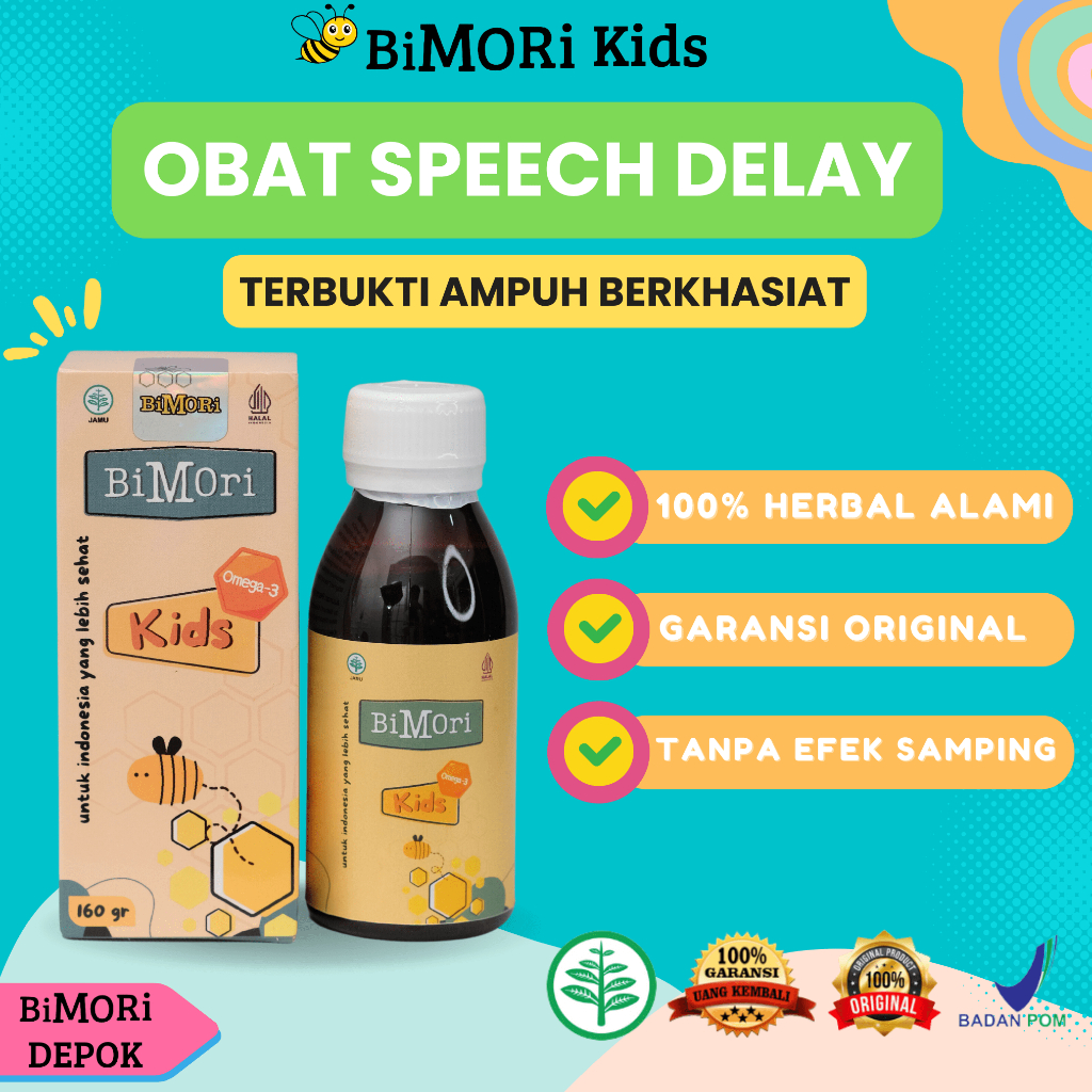 Obat Speech Delay Anak Bimori Herbal - Obat Lancar Bicara Untuk Anak - Obat Autisme Hiperaktif ADHD 