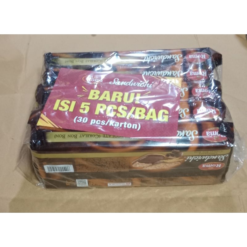 

roma sandwichi coklat 1 pack isi 5 bungkus