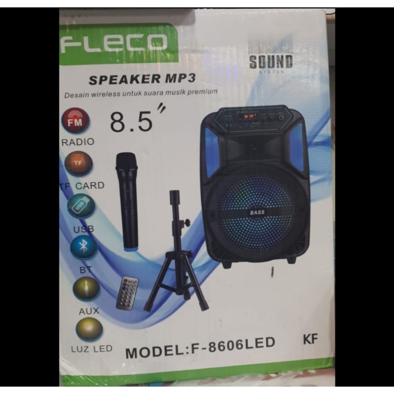 FLECO SPEAKER WIRELESS F 8606 LED KF