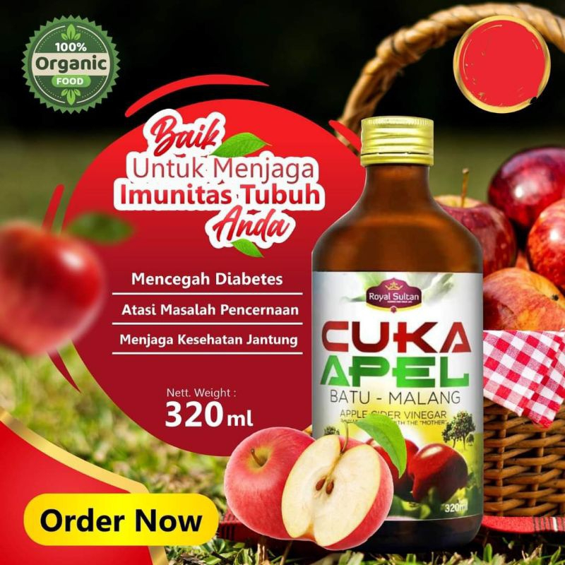 

Cuka Apel Batu Malang Organik Royal Sultan With Mother Apple Cider Vinegar Original