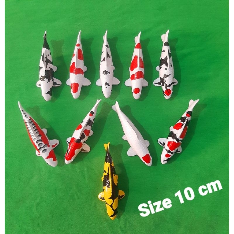 souvenir ikan koi 10 cm patung dekorasi aksesoris replika miniatur
