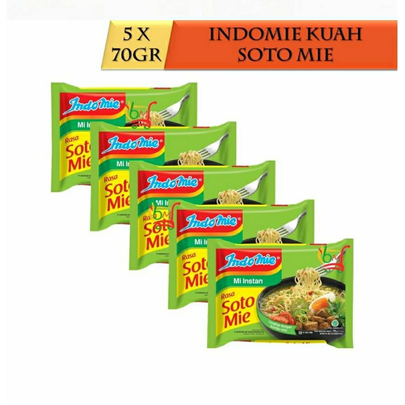 

Indomie Soto 70gr isi 5 pcs