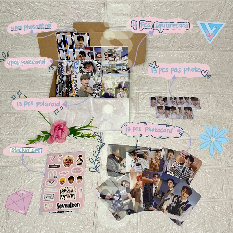 FANKIT KPOP SEVENTEEN ISI 40++ PCS HAMPERS KADO MURAH