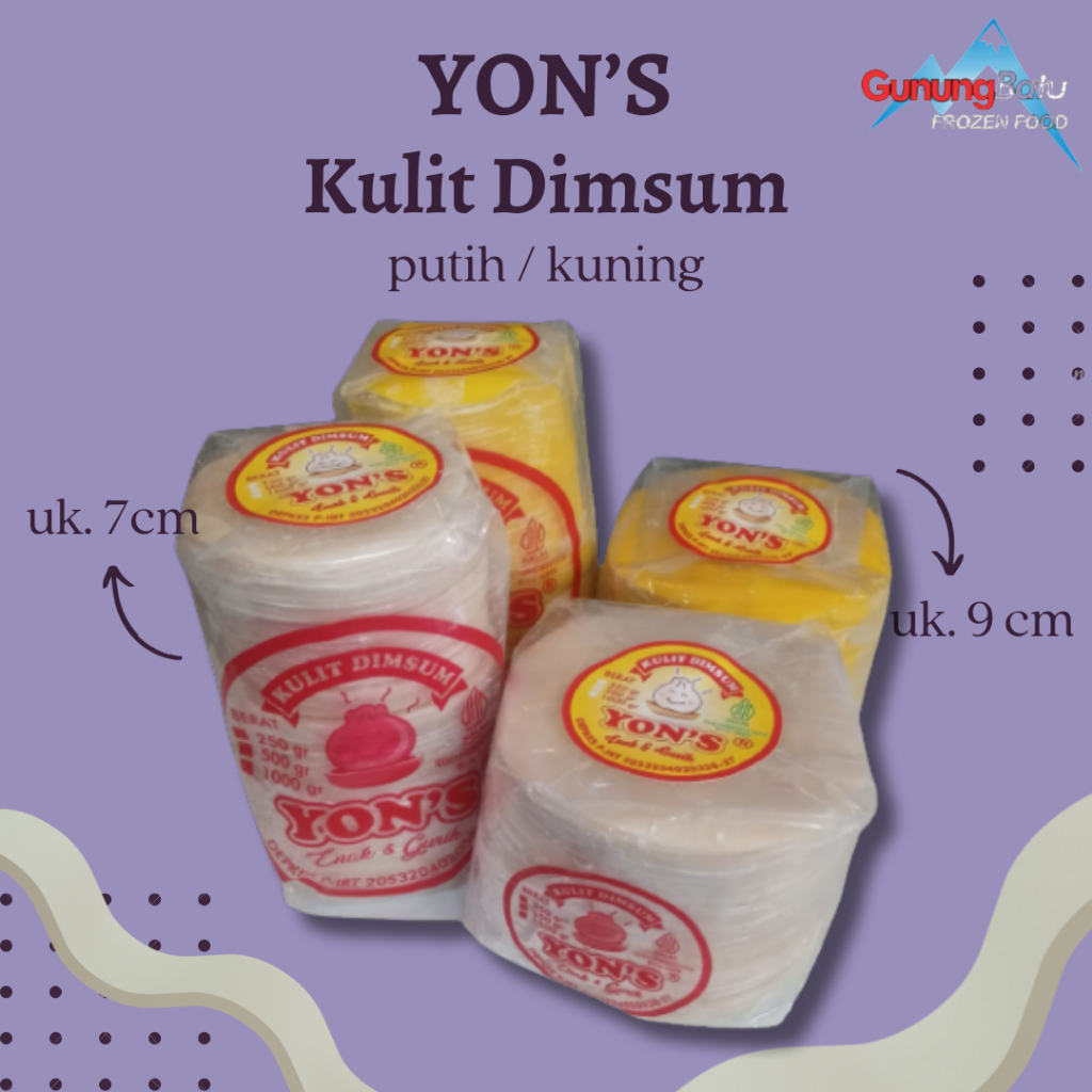 

YON'S KULIT DIMSUM (KUNING/PUTIH) UKURAN 7CM / 9CM