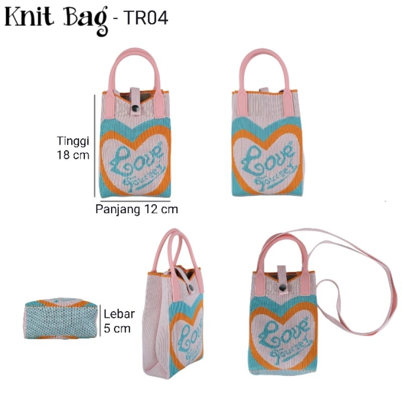 Tas Selempang Handphone HP Rajut Buffalow Import Bangkok Bagus