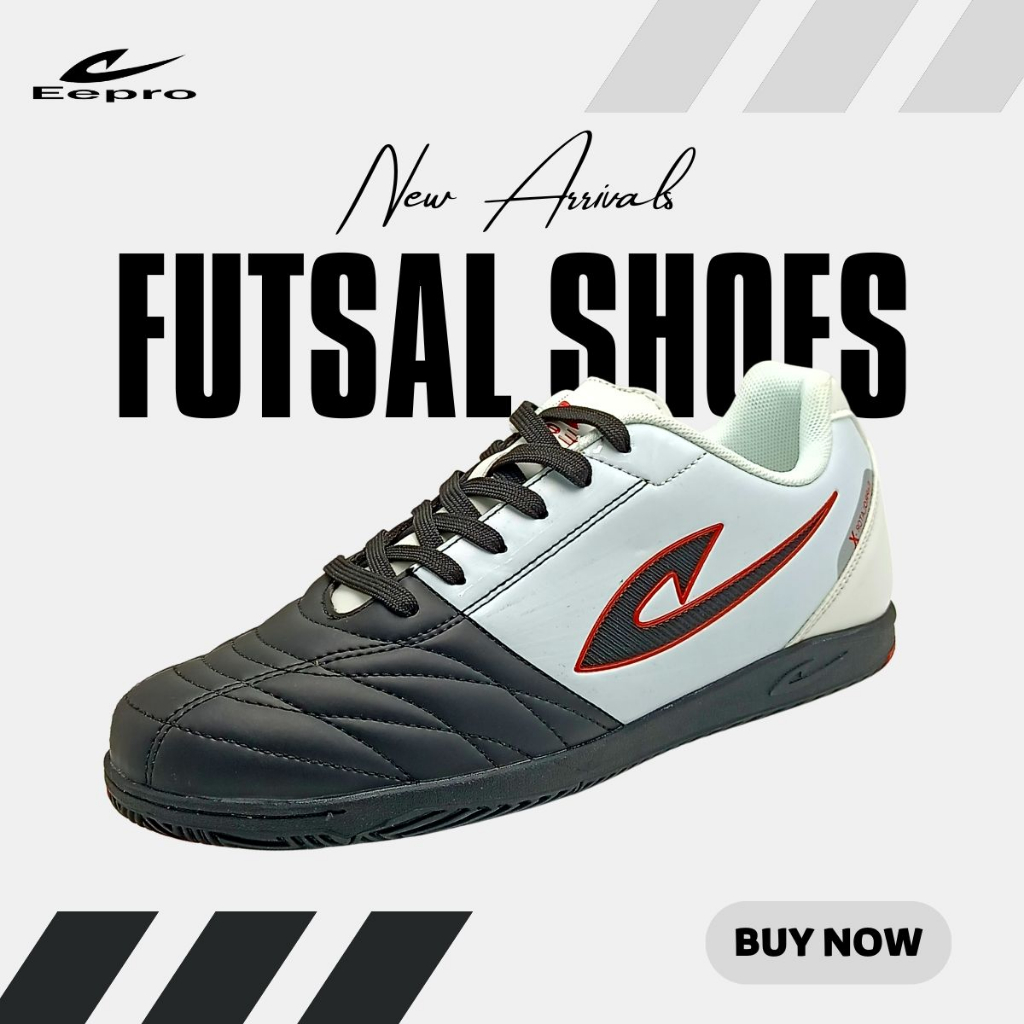 Sepatu Futsal Original Eepro EF 1819 AW BLACK WHITE