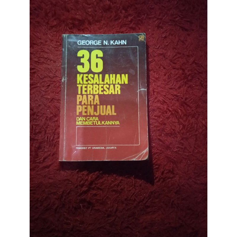( preloved )  buku 36 kesalahan terbesar para penjual original