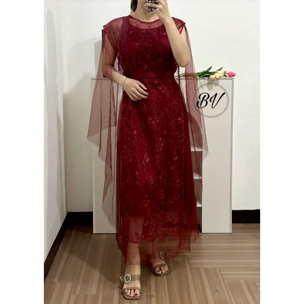 LONG DRESS AURORA / GAUN PESTA KONDANGAN ELEGAN / DRESS BRIDESMAID NATAL GEREJA TERBARU