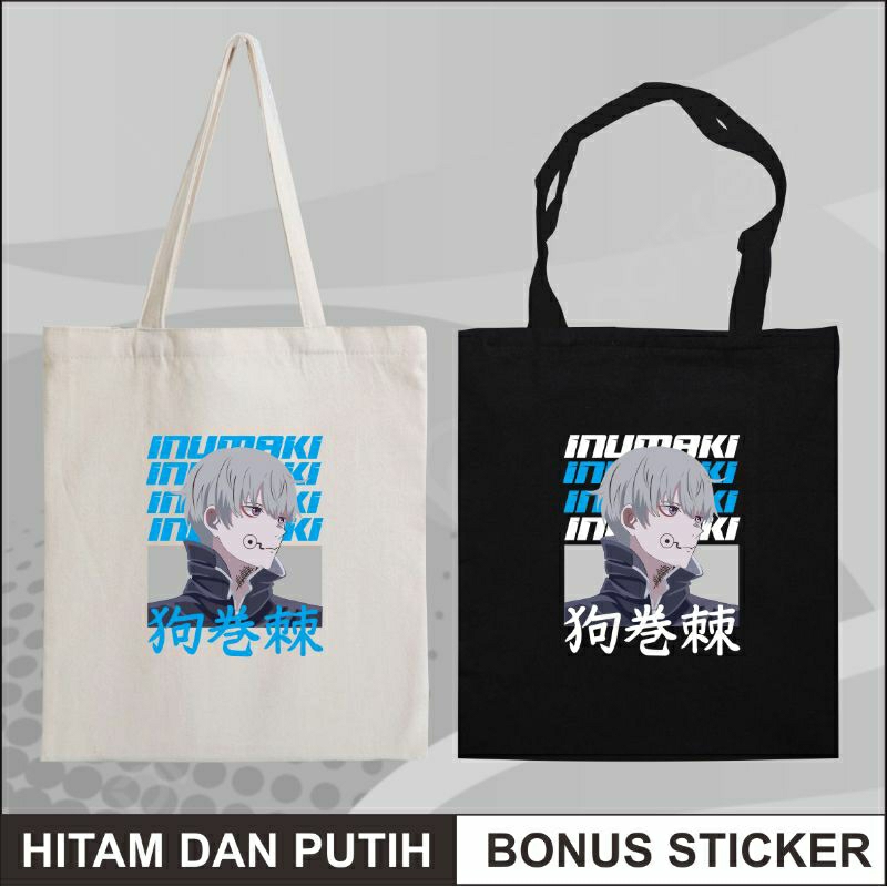 Totebag Tote Bag Resleting Anime Toge Inumaki Jujutsu Kaisen Manga Jepang