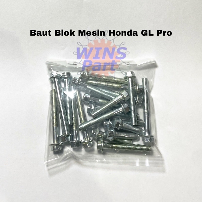 Baut Blok Mesin Honda GL PRO [1 Set 21 PCS]