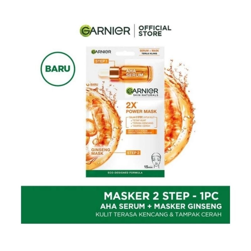 Garnier masker 2 step serum + ginseng