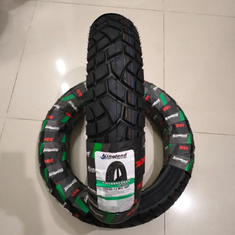 Ban tubless 100/80 14 kingland anaconda (dual purpose)*