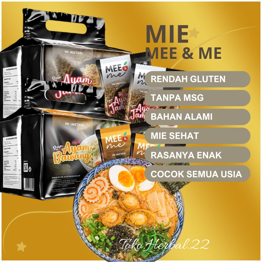 

Mie & Mie • Kuah Rasa Ayam Bawang • Goreng Rasa Ayam Jamur • Mie sehat ala HNI HPAI • Isi 10 Bungkus