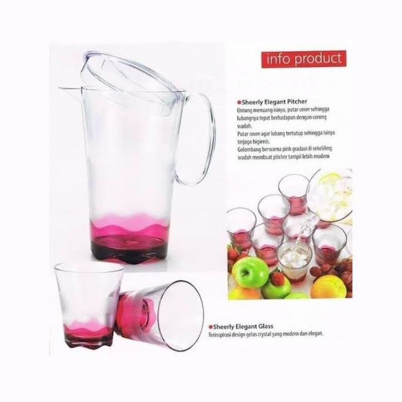 sherly pitcher tupperware/teko kristal New
