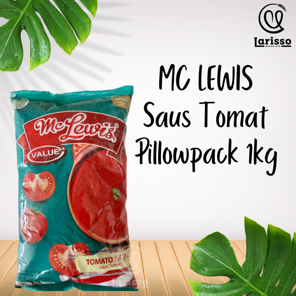 

MC LEWIS SAUS TOMAT VALUEPACK 1KG PILLOWPACK KEMASAN BANTAL TOMAT 1KG