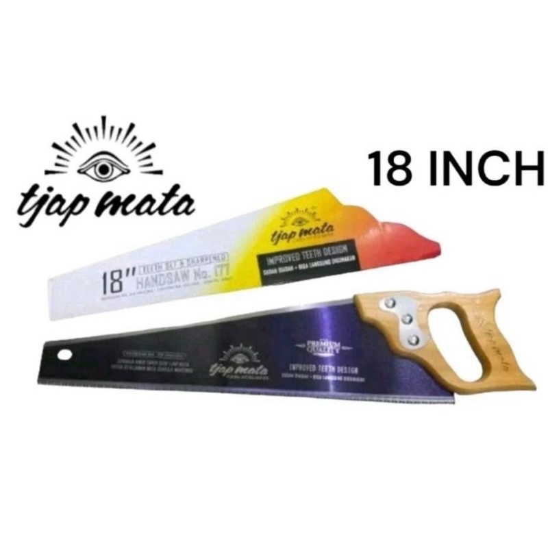 GERGAJI KAYU TJAP MATA 18"Inch / Gergaji Kayu BAgus Tjap Mata / Alat Pemotong Kayu