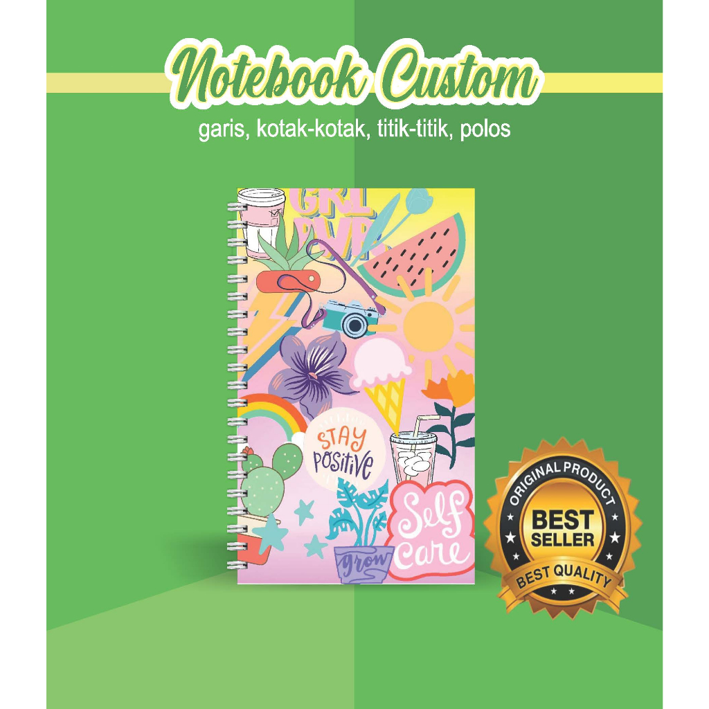 

NOTEBOOK A5 CUSTOM CATATAN/JURNAL BOOKPAPER GRID/KOTAK2#DOTTED/TITIK2#BLANK/POLOS