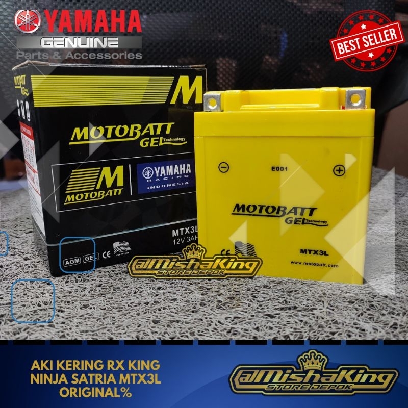 Aki kering gel rx king ninja nsr original mottobatt