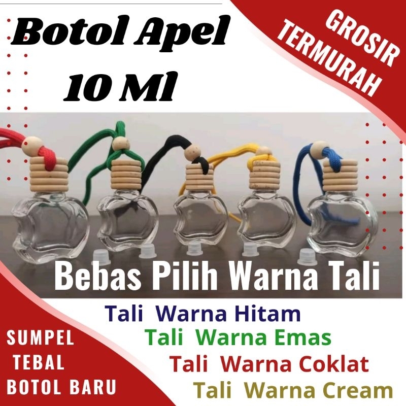 (TEBAL) BOTOL APEL DAN KOTAK PARFUM MOBIL GANTUNG BOTOL LUCU UNIK KOSONG PENGHARUM PEWANGI RUANGAN A