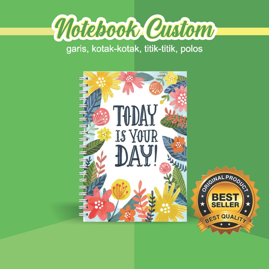 

NOTEBOOK A5 CUSTOM CATATAN/JURNAL BOOKPAPER GRID/KOTAK2#DOTTED/TITIK2#BLANK/POLOS