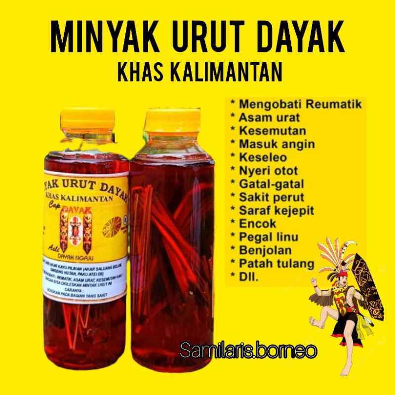 (JAMINAN ORIGINAL) MINYAK URUT MINYAK GOSOK MINYAK PIJAT DAYAK ASLI KHAS KALIMANTAN ASLI BERHOLOGRAM
