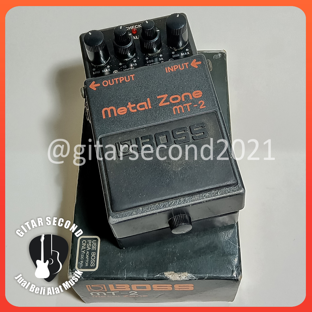Efek Gitar Boss Metal Zone MT2 Pedal Guitar Efek Stompbox Distorsi Metalzone, Second