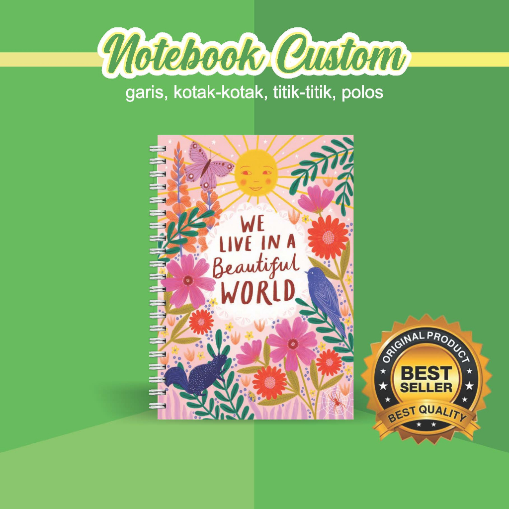 

NOTEBOOK A5 CUSTOM CATATAN/JURNAL BOOKPAPER GRID/KOTAK2#DOTTED/TITIK2#BLANK/POLOS