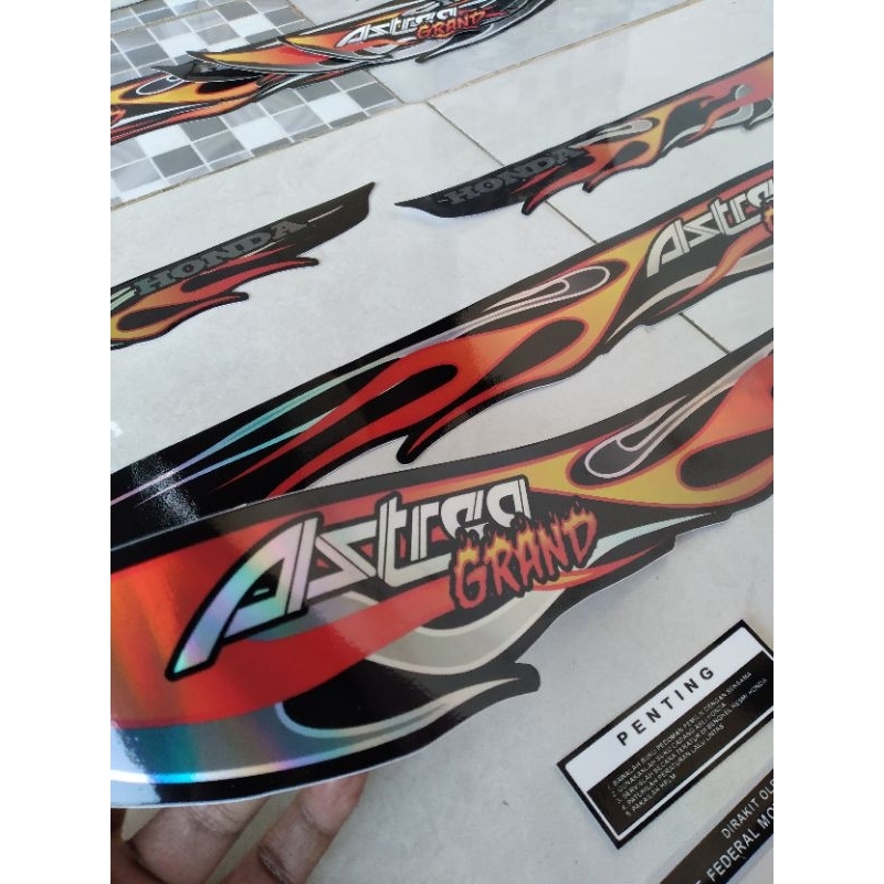 HOLOGRAM Striping Grand Api Striping Astrea Grand  Striping Honda Grand Striping Hologram