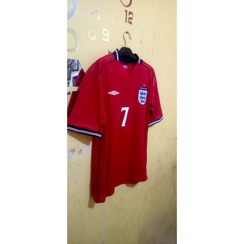 Jersey Umbro Retro Inggris away 2002 Beckham