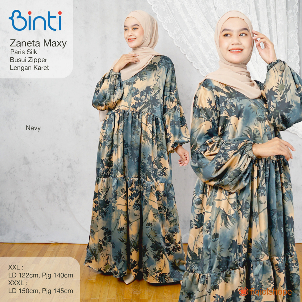 ZANETA MAXY DRESS GAMIS ORI BY BINTI