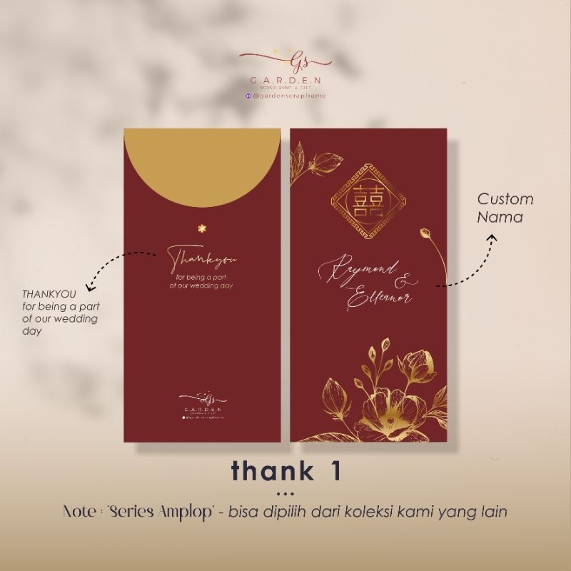 

[THANKS SERIES] CUSTOM NAMA Amplop Thank You / Amplop Congratulation / Amplop Terima Kasih/ Thank You Envelope / Congratulation Envelope / Wedding Envelope / Amplop Serbaguna / Amplop untuk Vendor