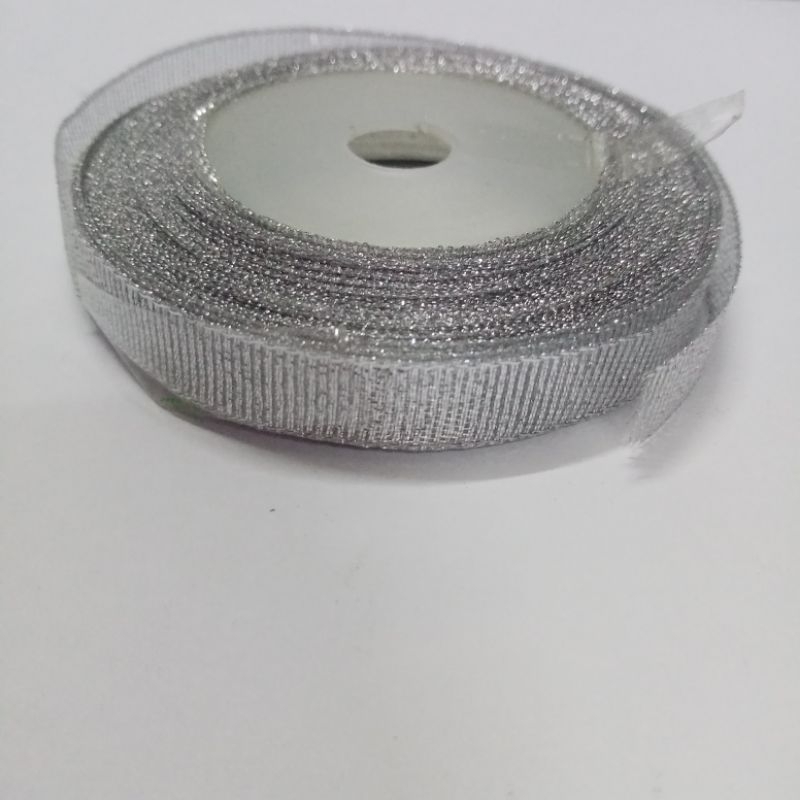 

pita satin 1/2 inch warna silver