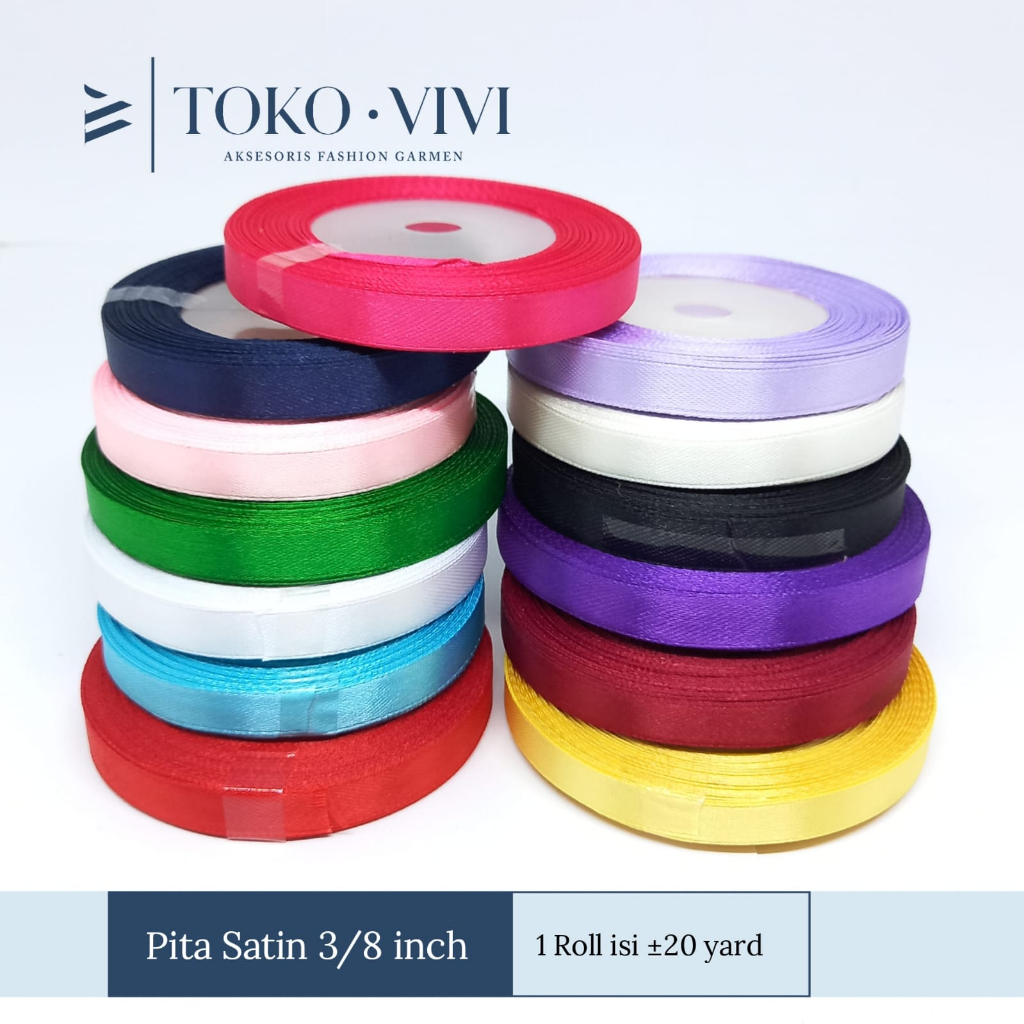 

Vivi Pita Satin / Pita Kado 3/8 inch (1 cm)