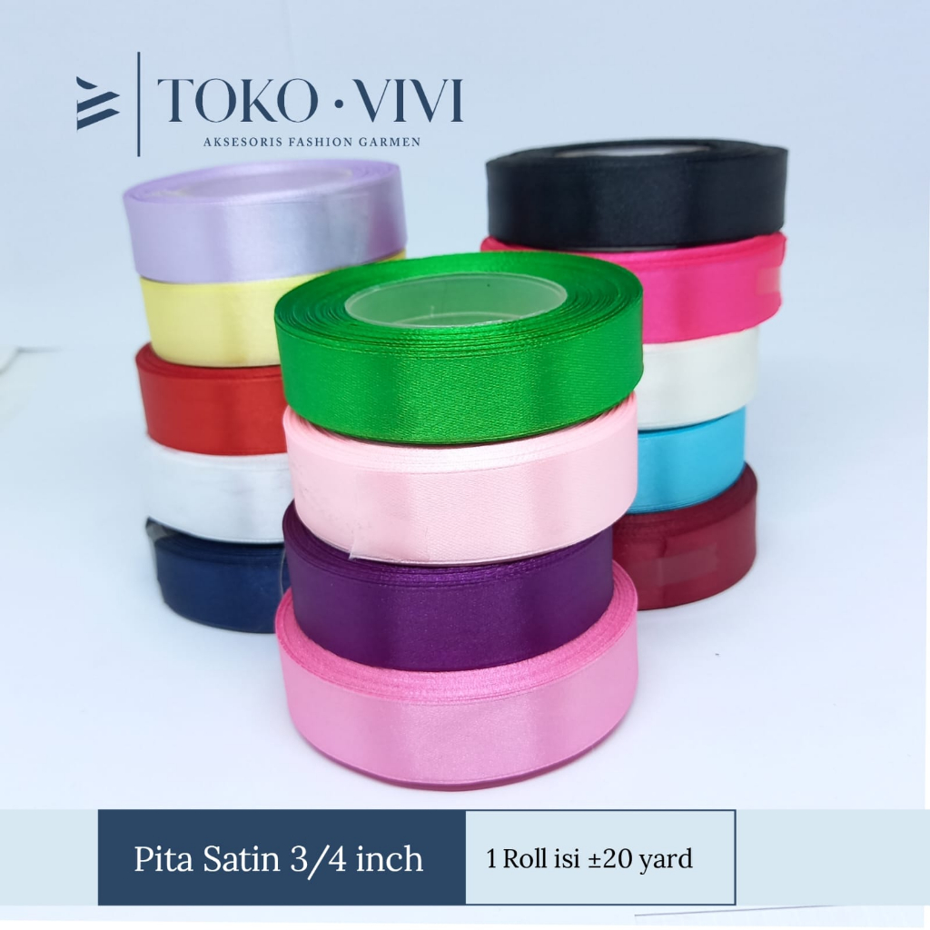 

Vivi Pita Satin / Pita Kado 3/4 inch (2 cm)
