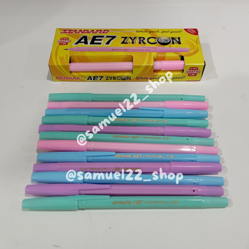 

Pulpen STANDARD AE7 Zyrcon 0.38 mm 0.38mm Isi 12