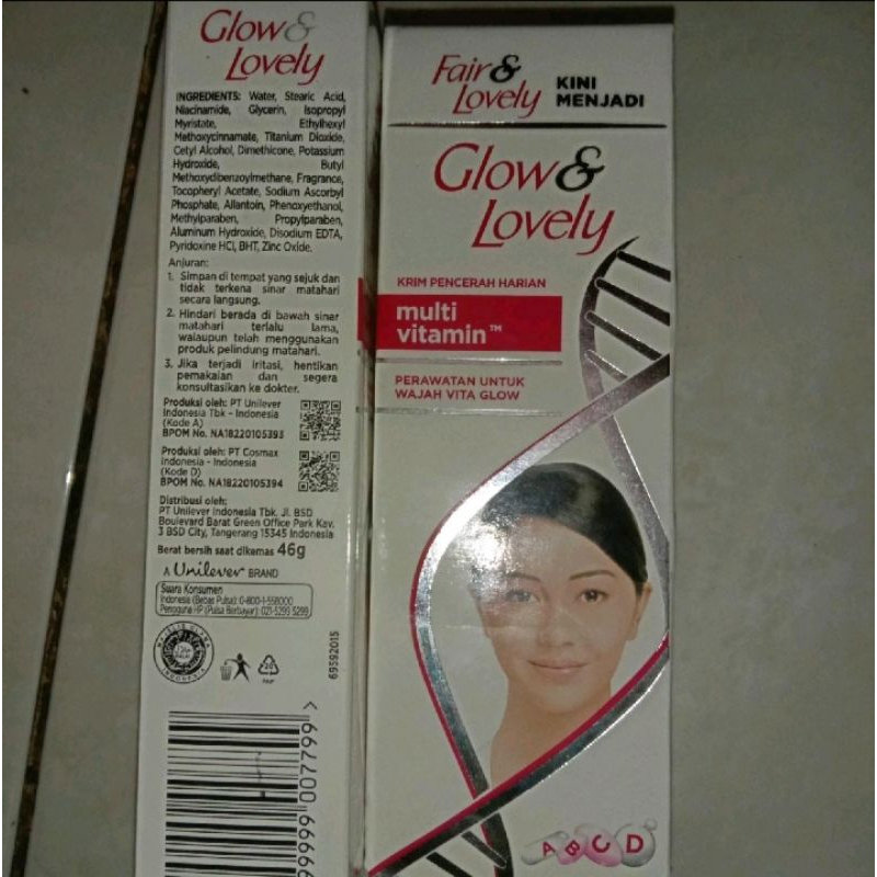 Fair & Lovely Multivitamin Cream 46gr, Fair & Lovely Advanced Multivitamin Cream 50gr, Fair & Lovely