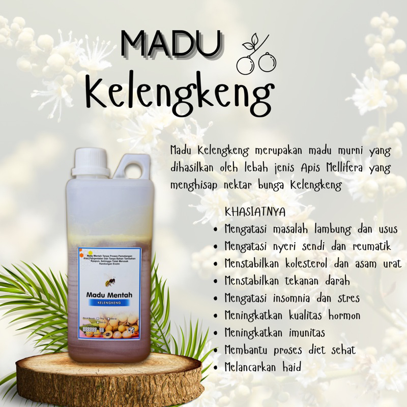 

Madu Mentah Murni Asli Kelengkeng 1kg