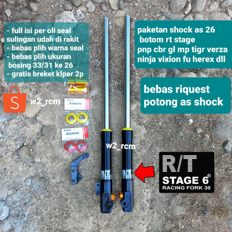 Paketan shock as 26 botom rt stage pnp herex cbr gl mp tiger verza fu ninja vixion dll