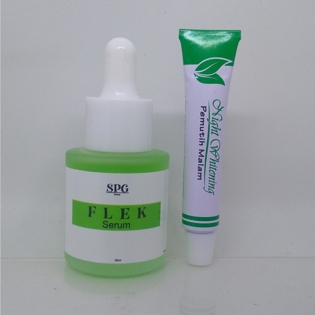 SPG Flek Serum 20ml + Salep Night Whitening Liz Skincare 10g-Penyamar Bopeng - Serum DarkSpot - Seru