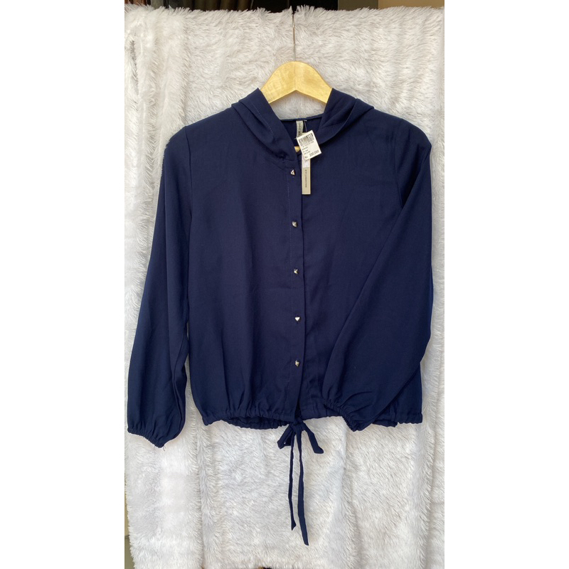 Atasan Blouse Kemeja Wanita Number61 Navy