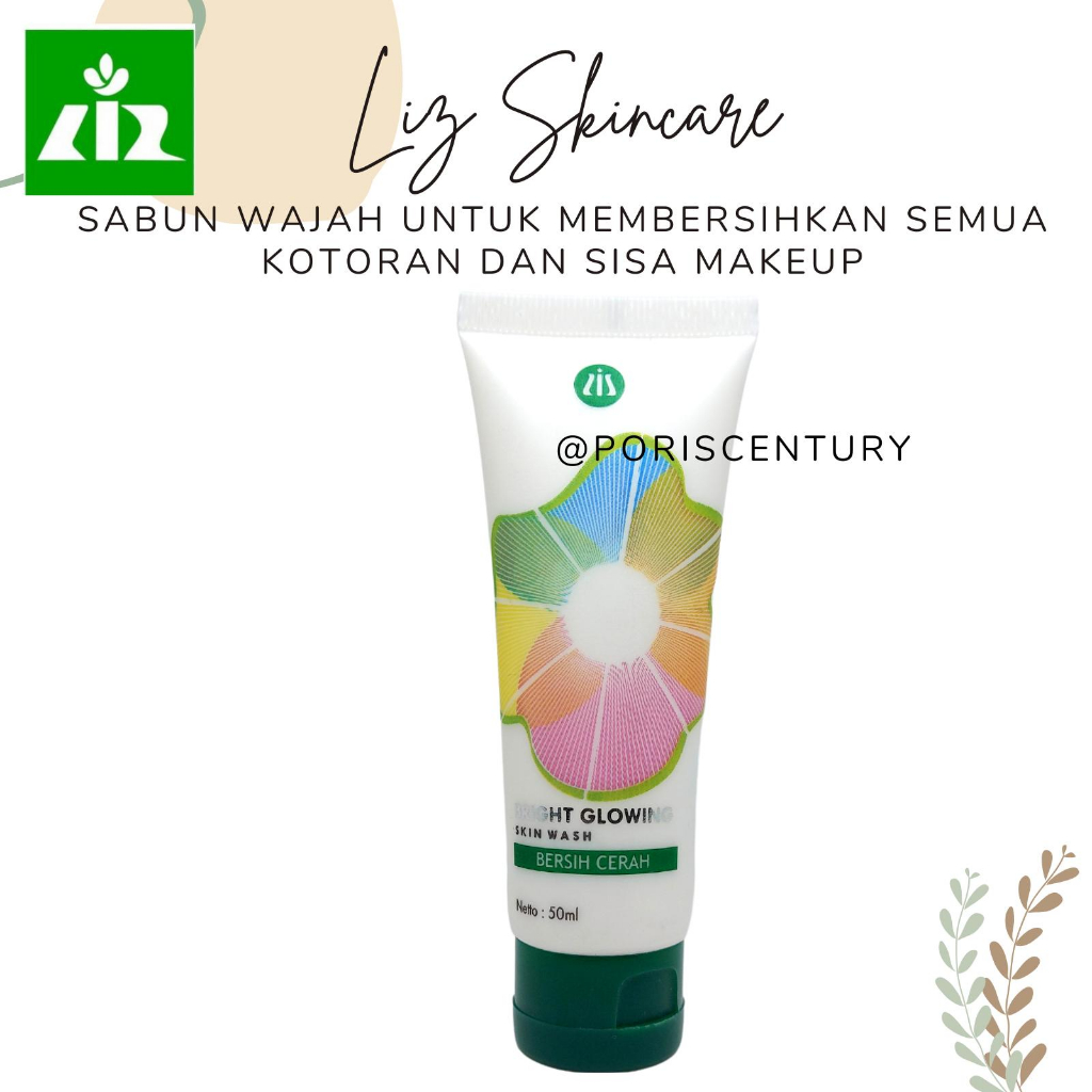 Liz Skincare Bright Glowing Skin Wash 50 ml / Liz Skin Sabun Pemutih Wajah Untuk Flek Hitam dr listi