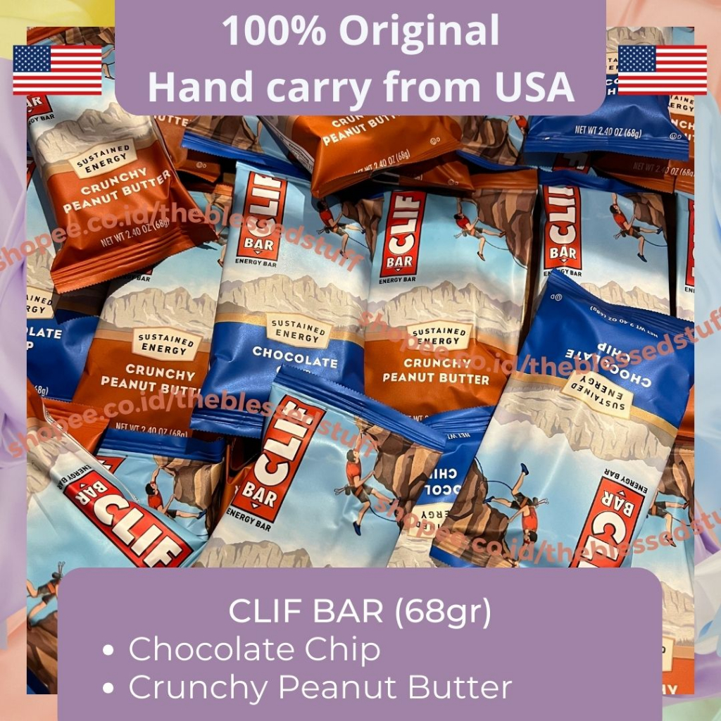 

CLIF Bar Energy Bar Chocolate Chip Crunchy Peanut Butter 100% Original USA
