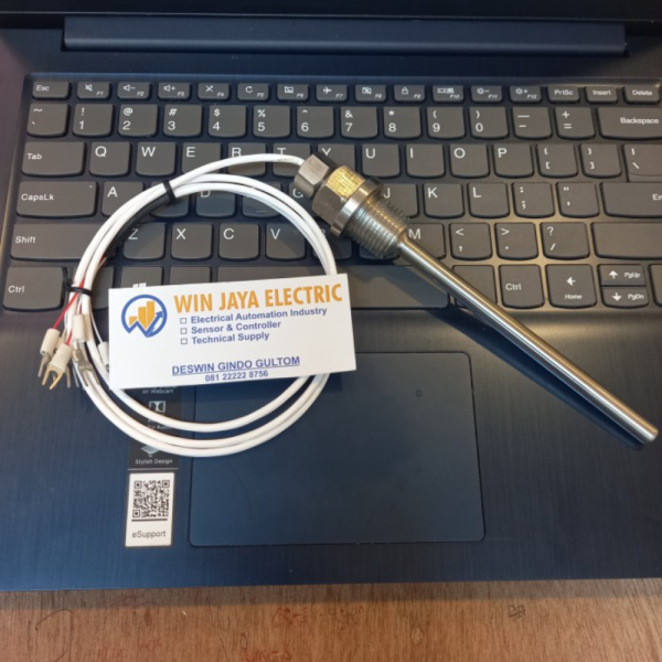 

Temperature Sensor 2 x PT 100 RTD stok 12cm Connection 1/2 Teflon Diskon