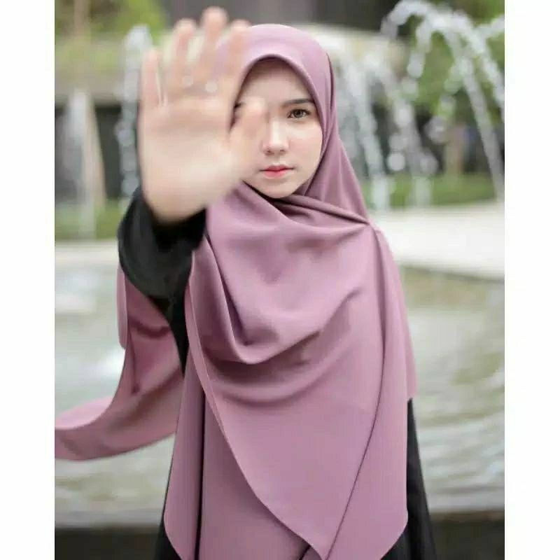 jilbab hijab syar'i diamond segi empat 130×130 hijab jumbo polos