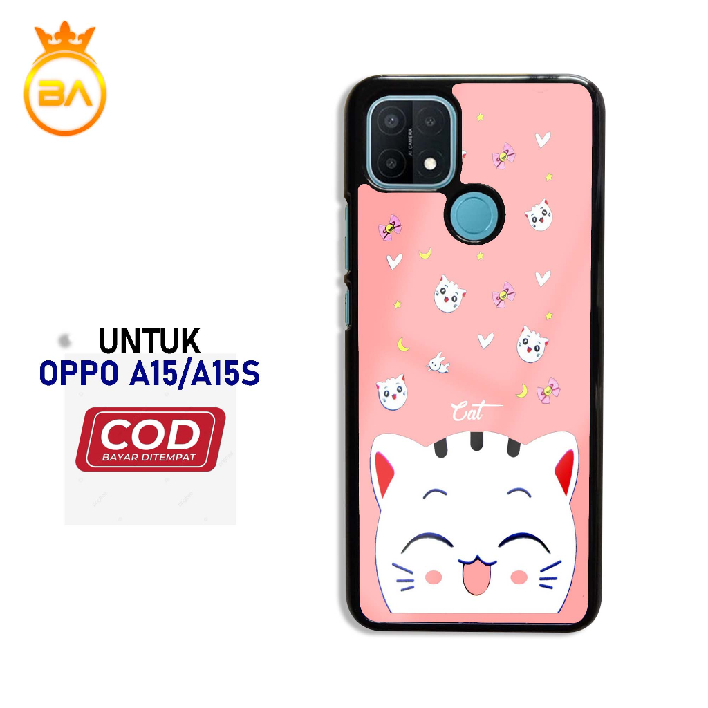 Case Oppo a15/a15s Terbaru - Hardcase Glossy kaca [Motif-06] case handphone-pelindung handphone-kesi