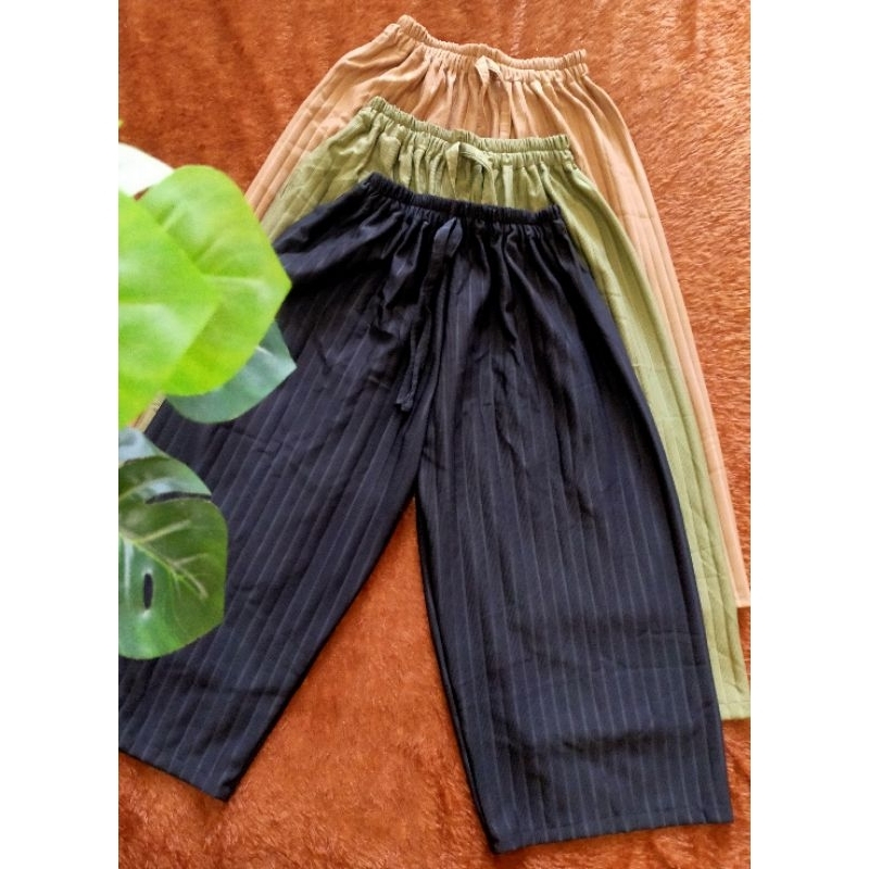 ( JUMBO ) Celana Kulot Knit Hornet Premium 7/8 Jumbo | Kulot Jumbo Wanita Knit Hornet 7/8 Karet Mela