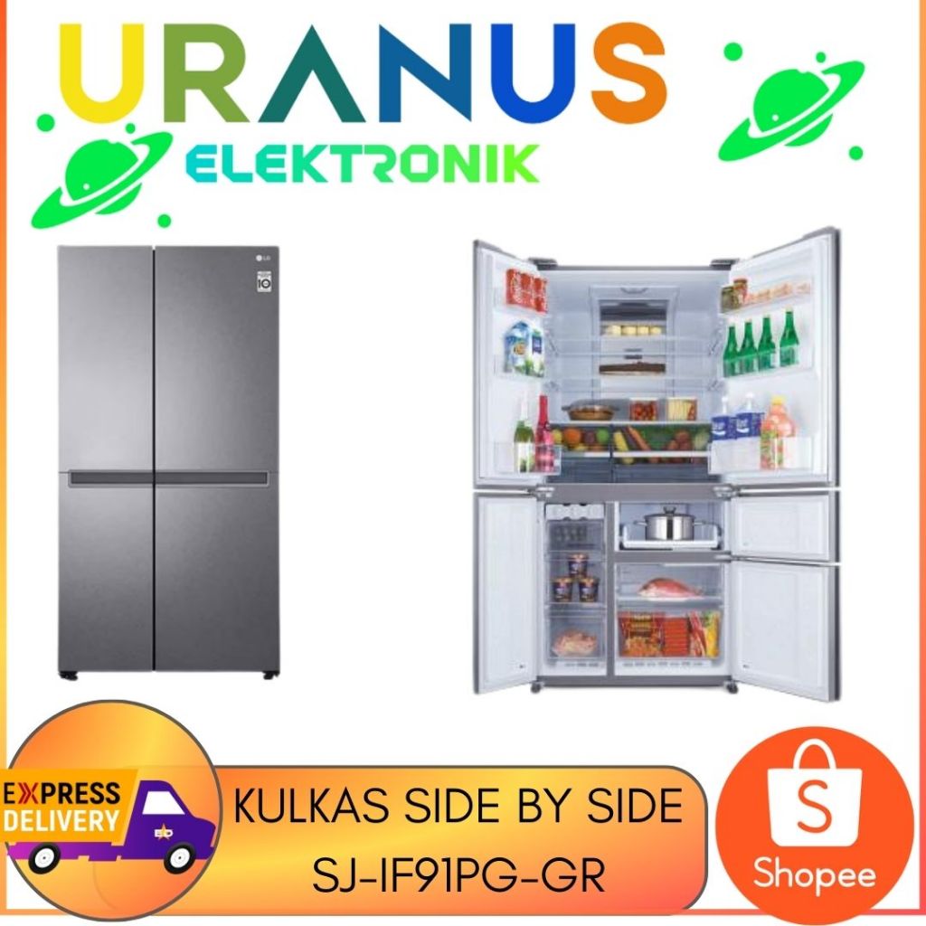 LG GC-B257JQYL Kulkas side by side 643L / 688 L Inverter GCB257JQYL